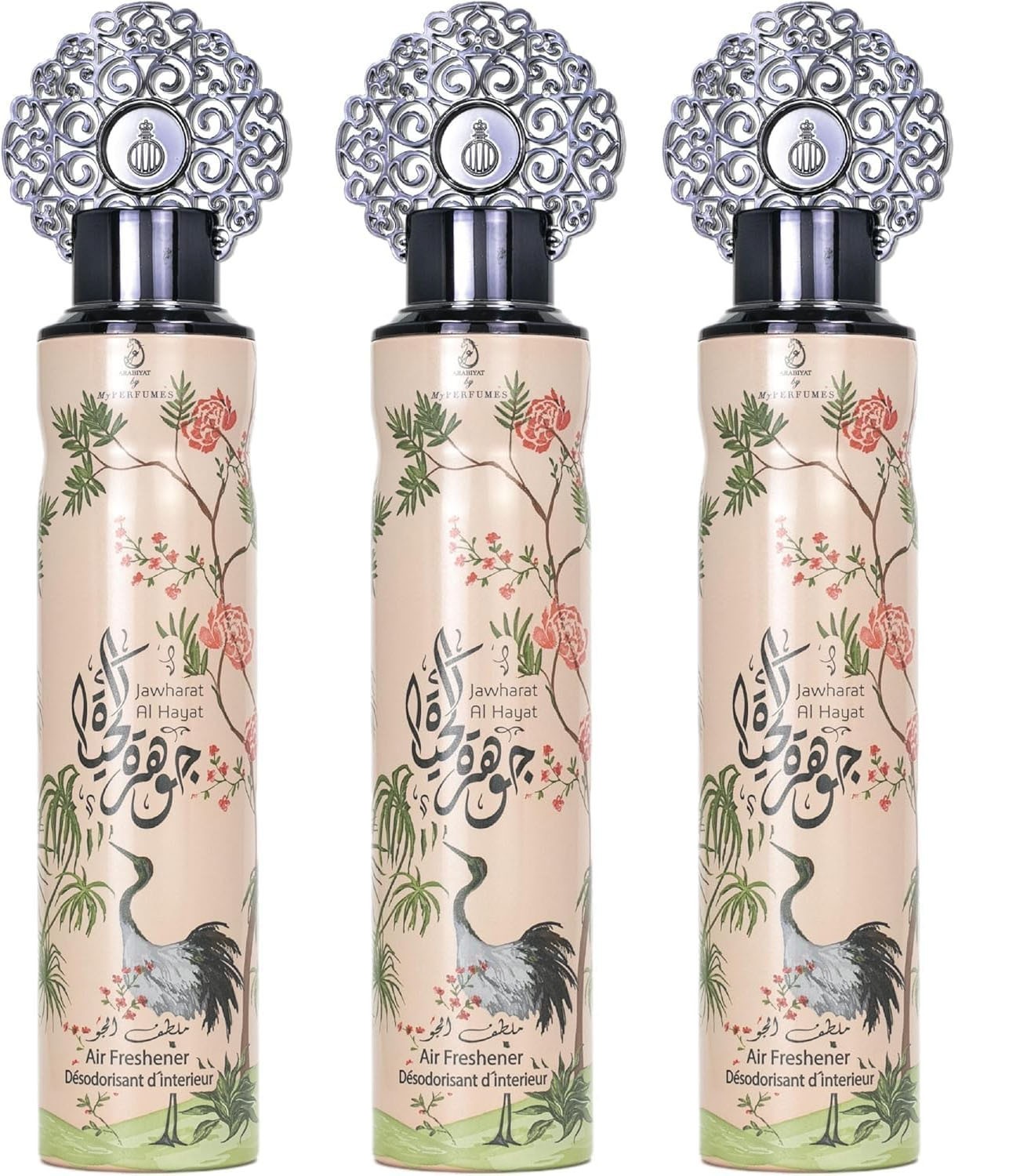 Arabiyat Jawharat Al Hayat Air Freshener, 300ml, Pack of 3 Made in UAE