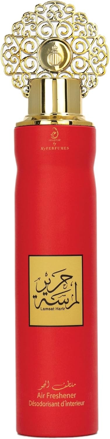My Perfumes Arabiyat Lamsat Harir Air Freshener, Red, 300 ml Made in UAE