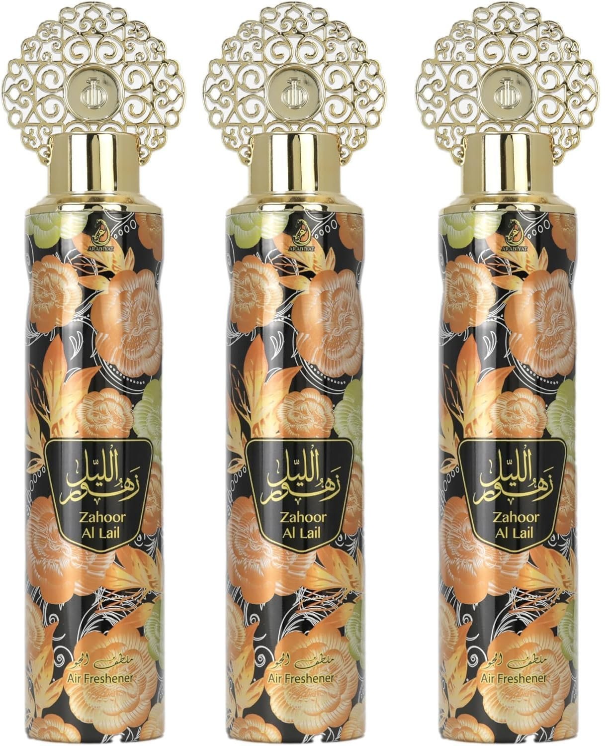 Arabiyat Zahoor Al Lail Air Freshener, 300ml, Pack of 3 Made in UAE