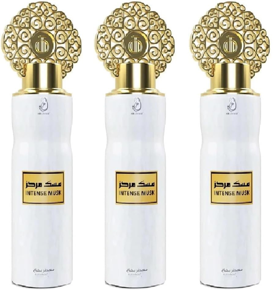 Arabiyat Intense Musk Air Freshener, 300ml, Pack of 3 Made in UAE