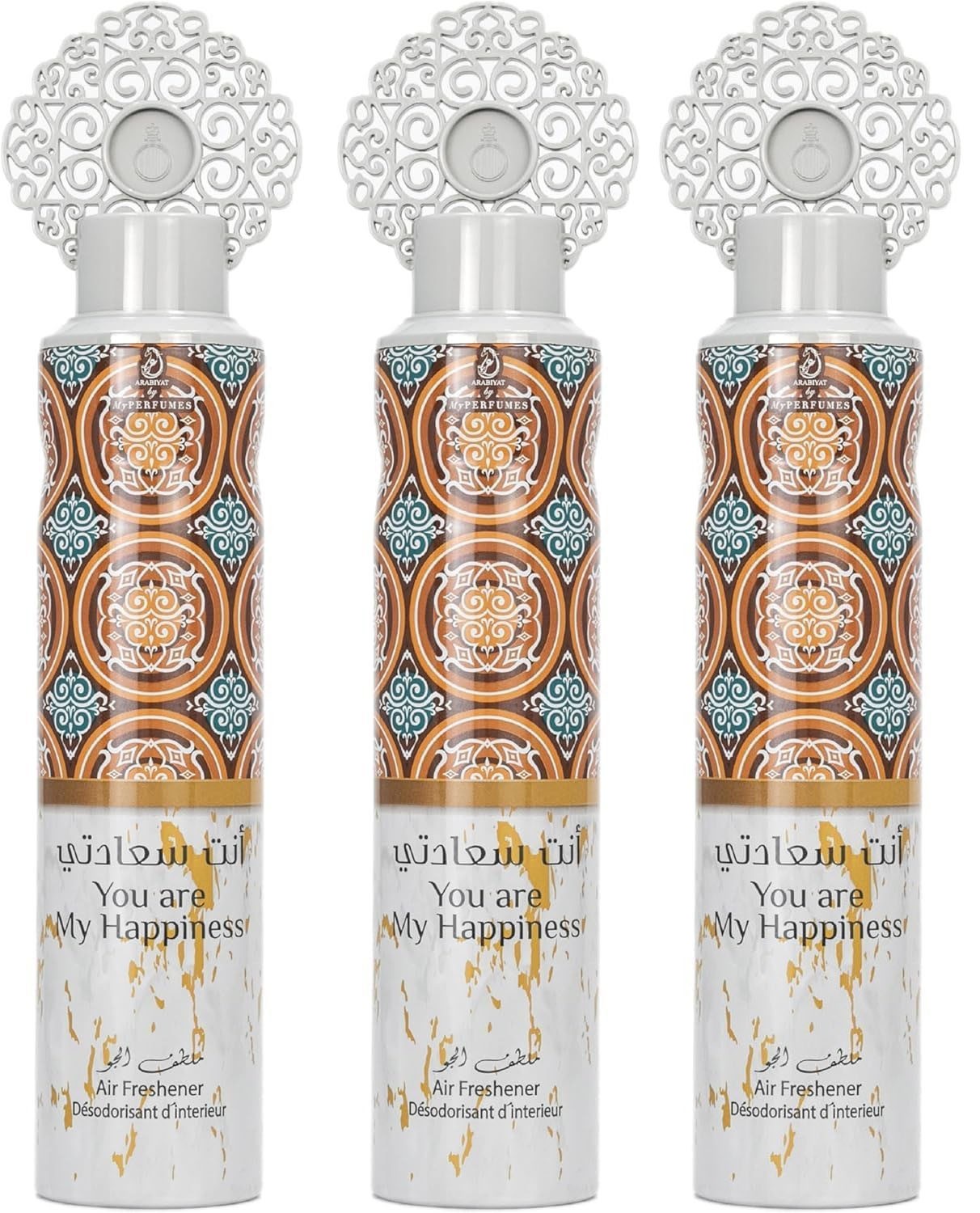 Arabiyat You Are My Happiness Air Freshener, 300ml, Pack of 3 Made in UAE