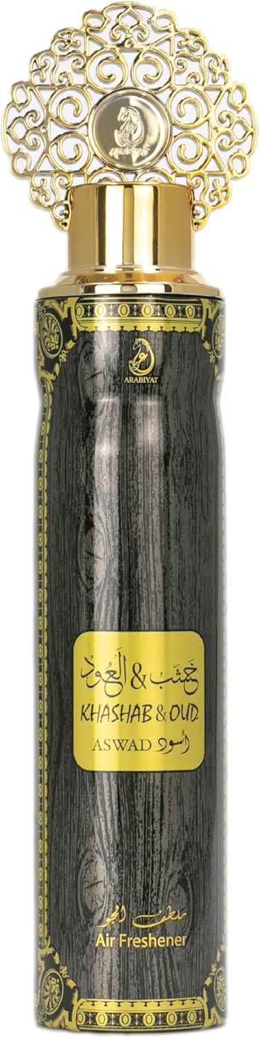 My Perfumes ARABIYAT Aswad Khashab & Oud Air Freshener, 300ml Made in UAE